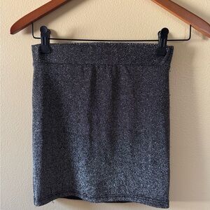 Forever 21 Metallic Charcoal Mini Skirt